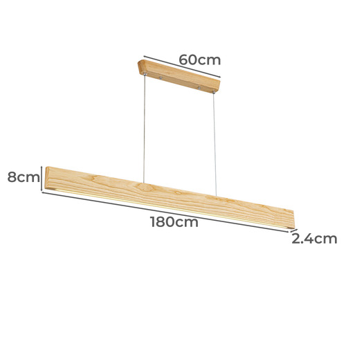 Fejo Ash Wood LED Pendant Light
