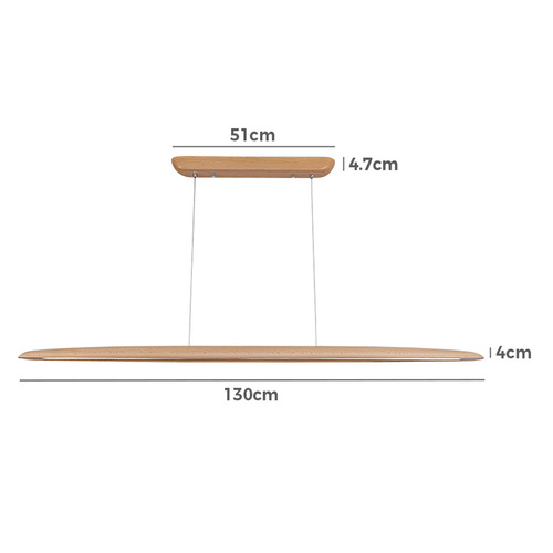 Eldrik Beech Wood Pendant Light