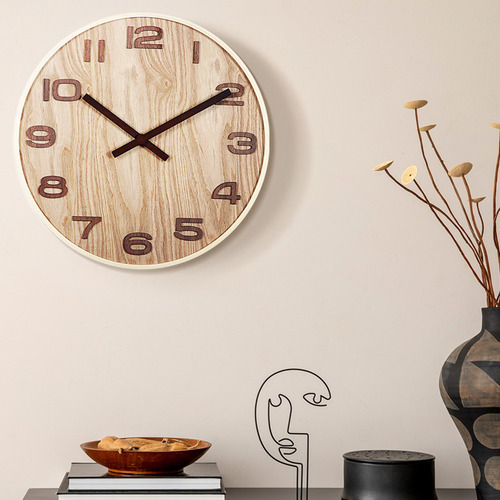 40cm Wendy Bentwood Wall Clock | Temple & Webster