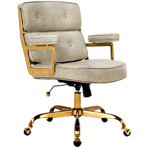 Aman Mid Back Faux Leather Executive Office Chair