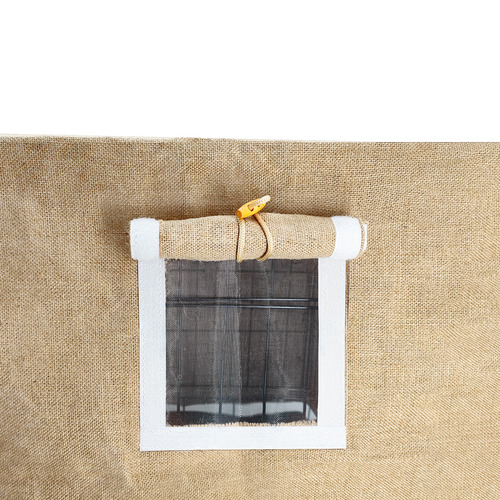 Mackenzie Steel Dog Crate with Jute Cover & Tray