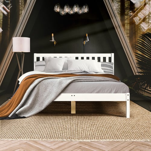 White-Hamilton-Pine-Wood-Platform-Bed