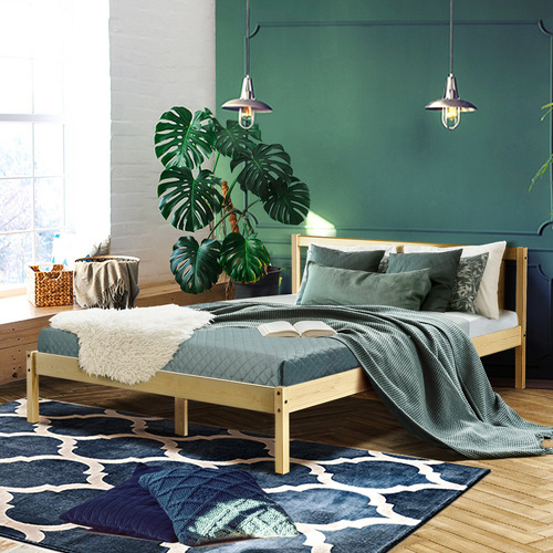 Natural-Hamilton-Pine-Wood-Platform-Bed