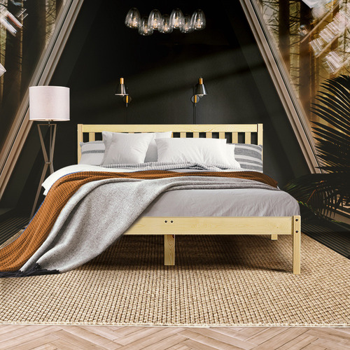 Natural-Hamilton-Pine-Wood-Platform-Bed
