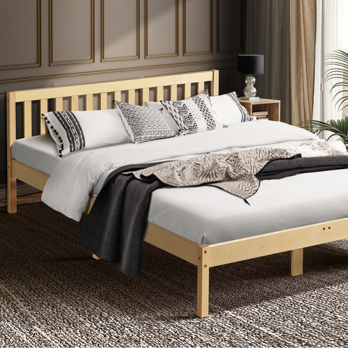 Natural-Hamilton-Pine-Wood-Platform-Bed
