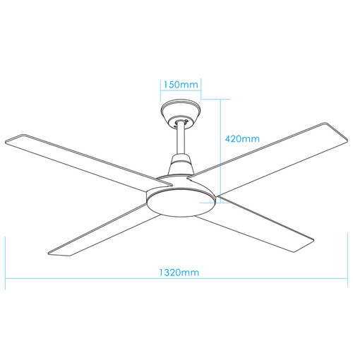 Jetmir 4 Blade DC Ceiling Fan