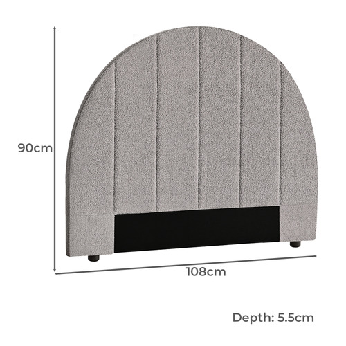 Grey Anrik Wooden Bedhead