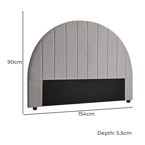 Grey Anrik Wooden Bedhead
