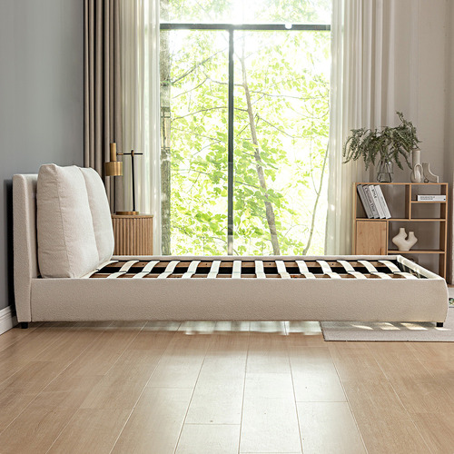 Canova Boucle Platform Bed
