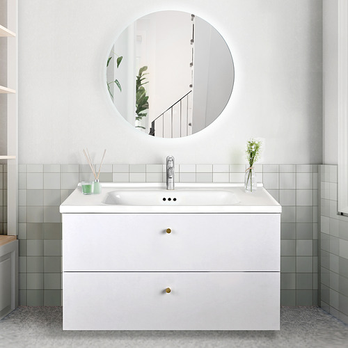 Linos 900mm Wall Mounted Single Vanity with Basin