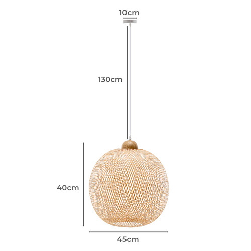 Lucy Handwoven Bamboo Pendant Light