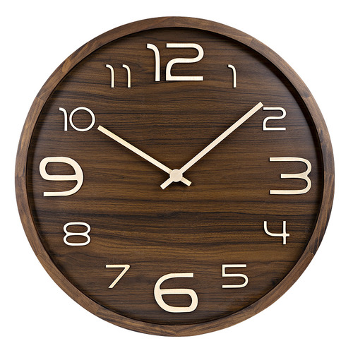 60cm Whimsy Pine Wood Arabic Wall Clock