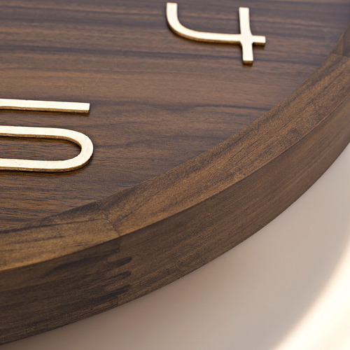 60cm Whimsy Pine Wood Arabic Wall Clock
