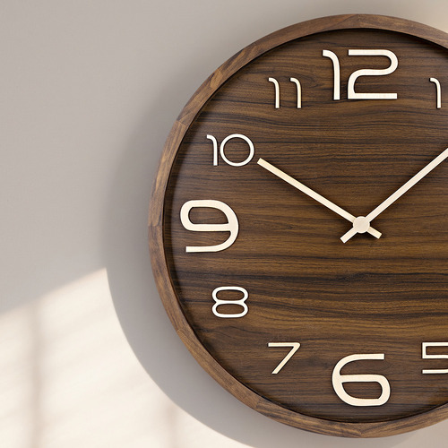 60cm Whimsy Pine Wood Arabic Wall Clock