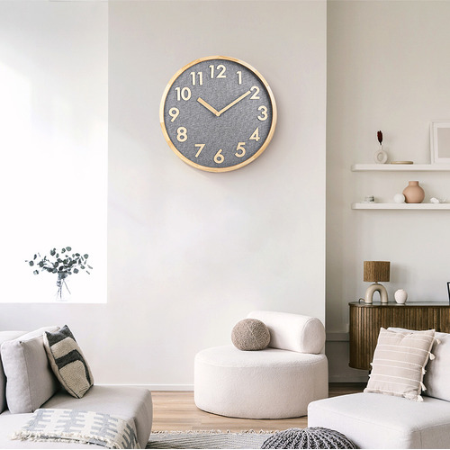 70cm Langga Pine Wood Wall Clock