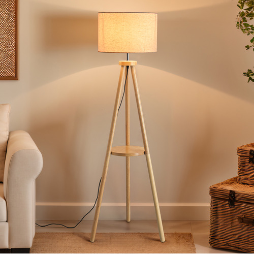 150cm Aurala Wooden Floor Lamp
