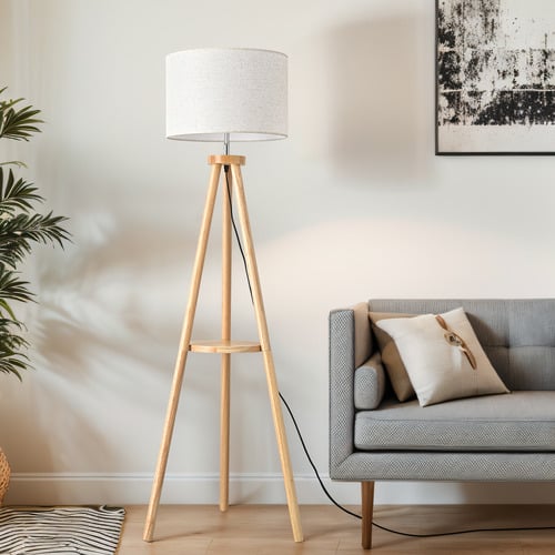 150cm Aurala Wooden Floor Lamp