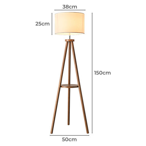150cm Aurala Wooden Floor Lamp