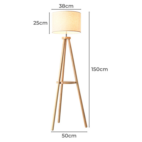 150cm Aurala Wooden Floor Lamp