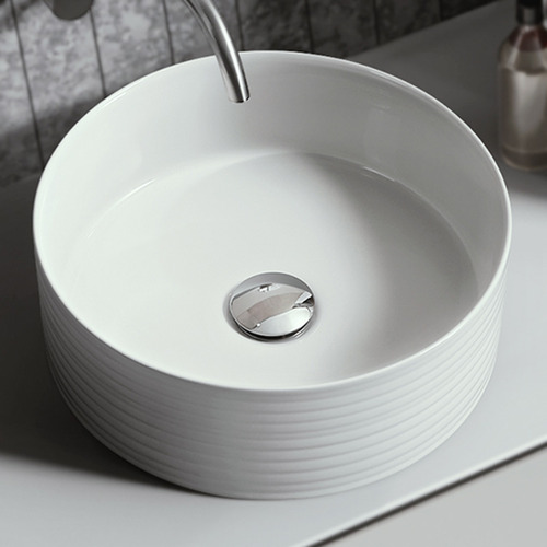 Cove 365mm Gloss White Ceramic Above Counter Basin