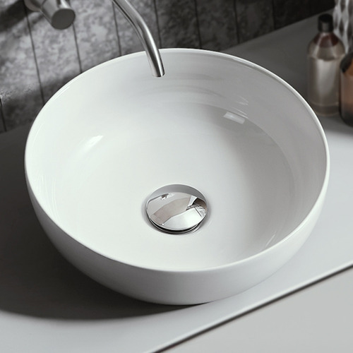 Cove 320mm Gloss White Ceramic Above Counter Basin