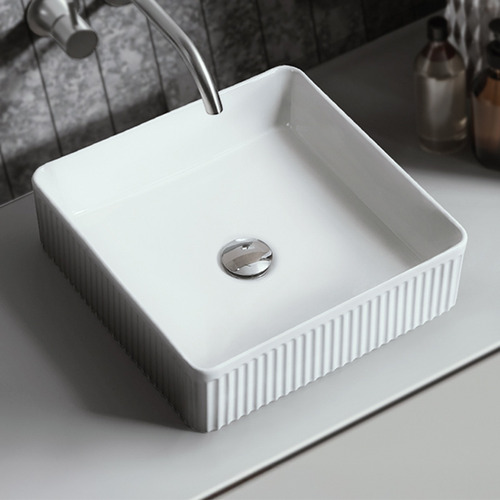 Cove 415mm Gloss White Ceramic Above Counter Basin