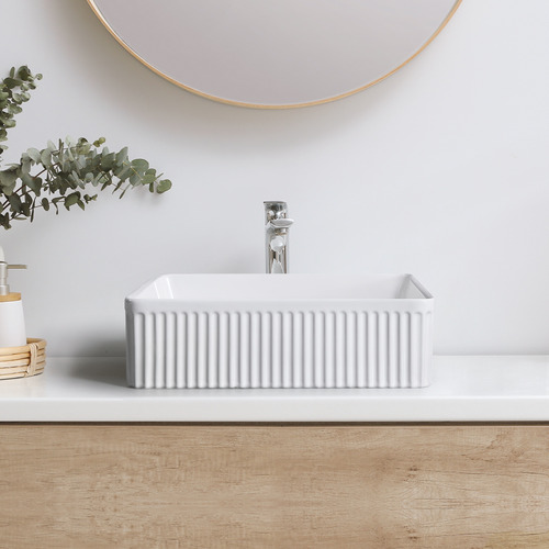 Cove 415mm Gloss White Ceramic Above Counter Basin