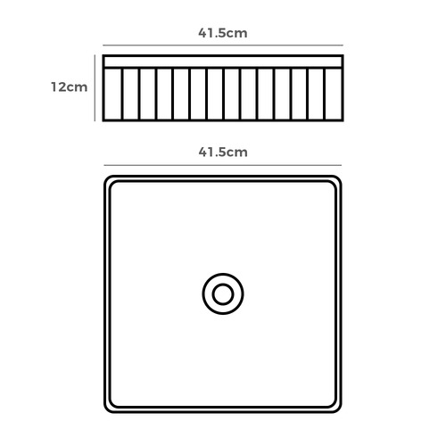 Cove 415mm Gloss White Ceramic Above Counter Basin