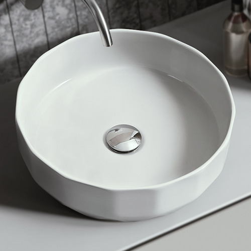 Cove 400mm Gloss White Ceramic Above Counter Basin