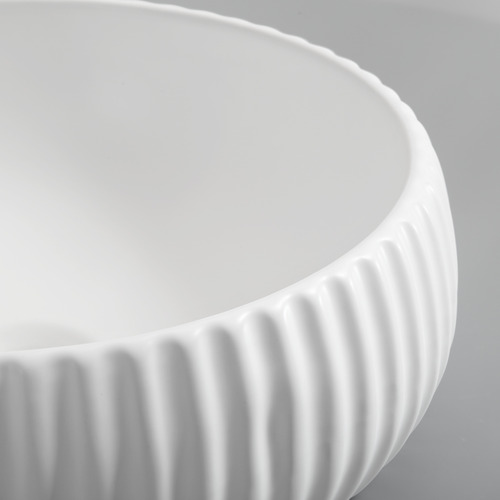 Cove 400mm Gloss White Round Ceramic Above Counter Basin