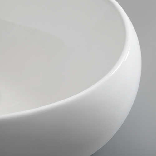 Cove 410mm Gloss White Oval Ceramic Above Counter Basin