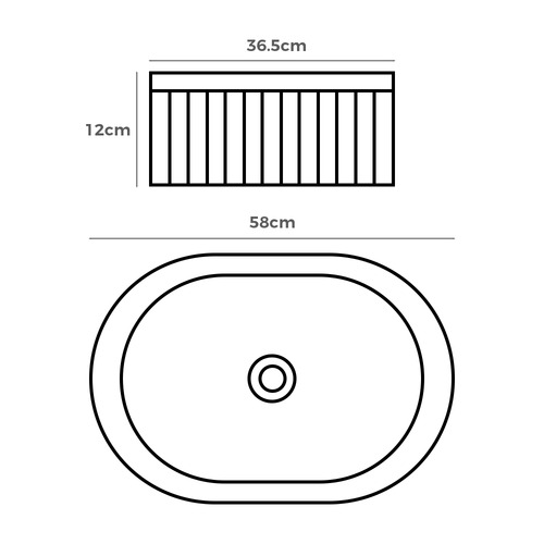 Cove 580mm Ceramic Above Counter Basin