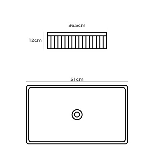 Cove 510mm Ceramic Above Counter Basin