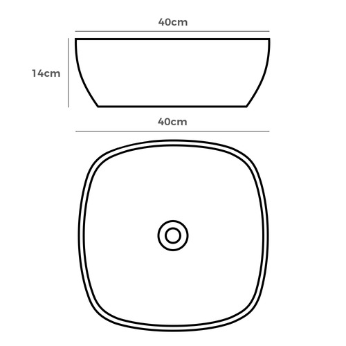 Cove 400mm Ceramic Above Counter Basin