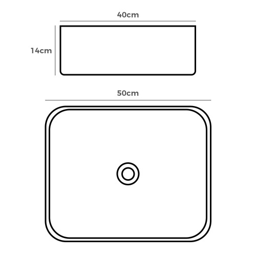 Cove 500mm Ceramic Above Counter Basin