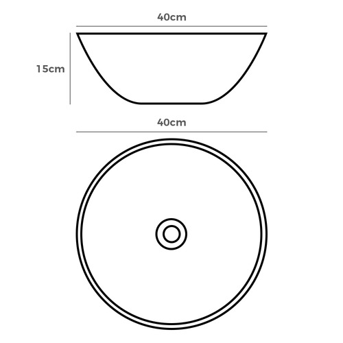 Cove 400mm Ceramic Above Counter Basin
