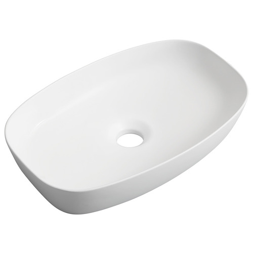Cove 600mm Matte White Ceramic Above Counter Basin