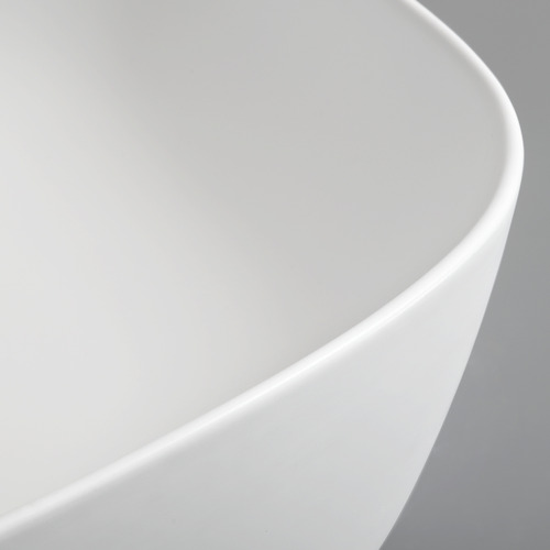 Cove 600mm Matte White Ceramic Above Counter Basin