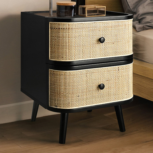 Franklin Rattan Bedside Table