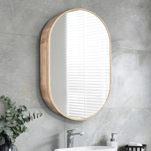 Wren 450mm Oval Mirrored Shaving Cabinet