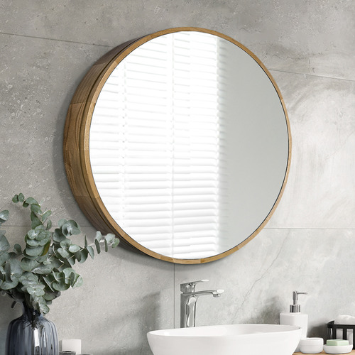 Zali 600mm Round Mirrored Shaving Cabinet