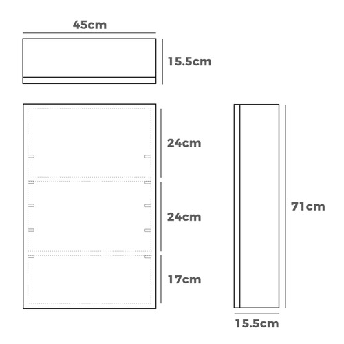 Kirra 450mm Mirrored Shaving Cabinet