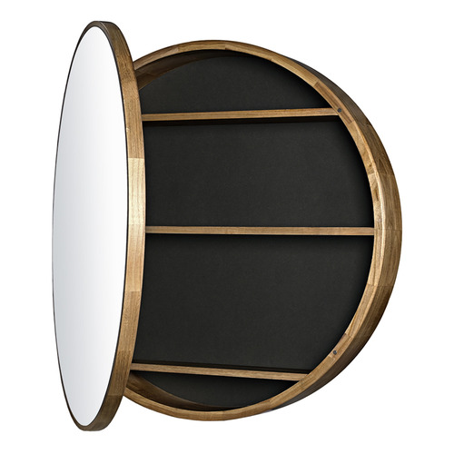 Zali 800mm Round Mirrored Shaving Cabinet