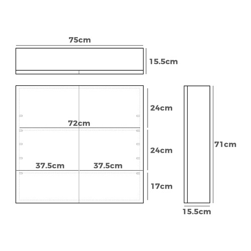 Kirra 750mm Mirrored Shaving Cabinet