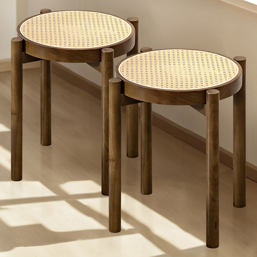 45cm Blanche Rubberwood Bar Stools