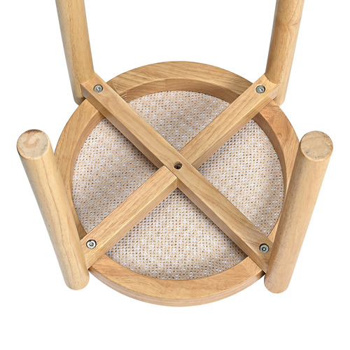 45cm Blanche Rubberwood Bar Stools
