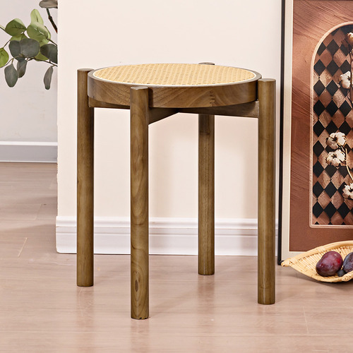 45cm Blanche Rubberwood Bar Stools