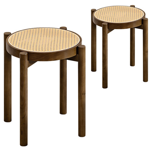 45cm Blanche Rubberwood Bar Stools