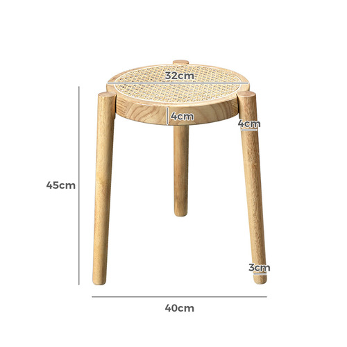 45cm Ellis Rubberwood Bar Stools