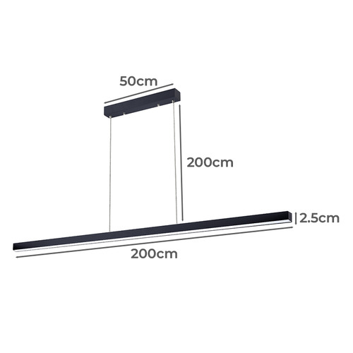 Elio 200cm LED Linear Pendant Light